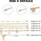 6Pcs Butterfly Chain Anklets For Women CZ Anklet Bracelets Set Adjustable Fashion Evil Eye Anklets